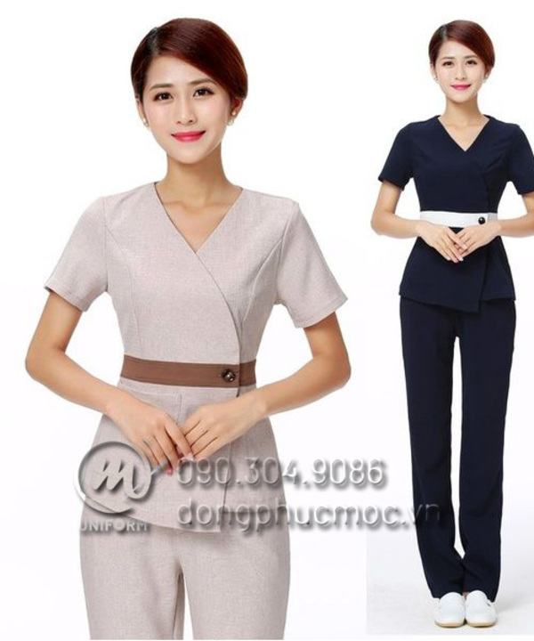 Đồng phục spa màu đen sang trọng, thanh lịch