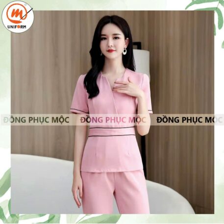 Đồng phục spa màu hồng tại Đồng Phục Mộc