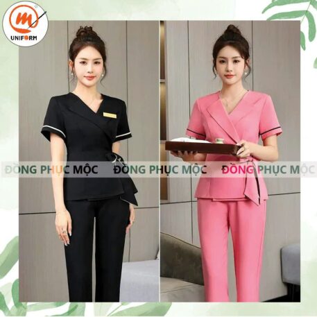 Đồng phục spa màu hồng tại Đồng Phục Mộc